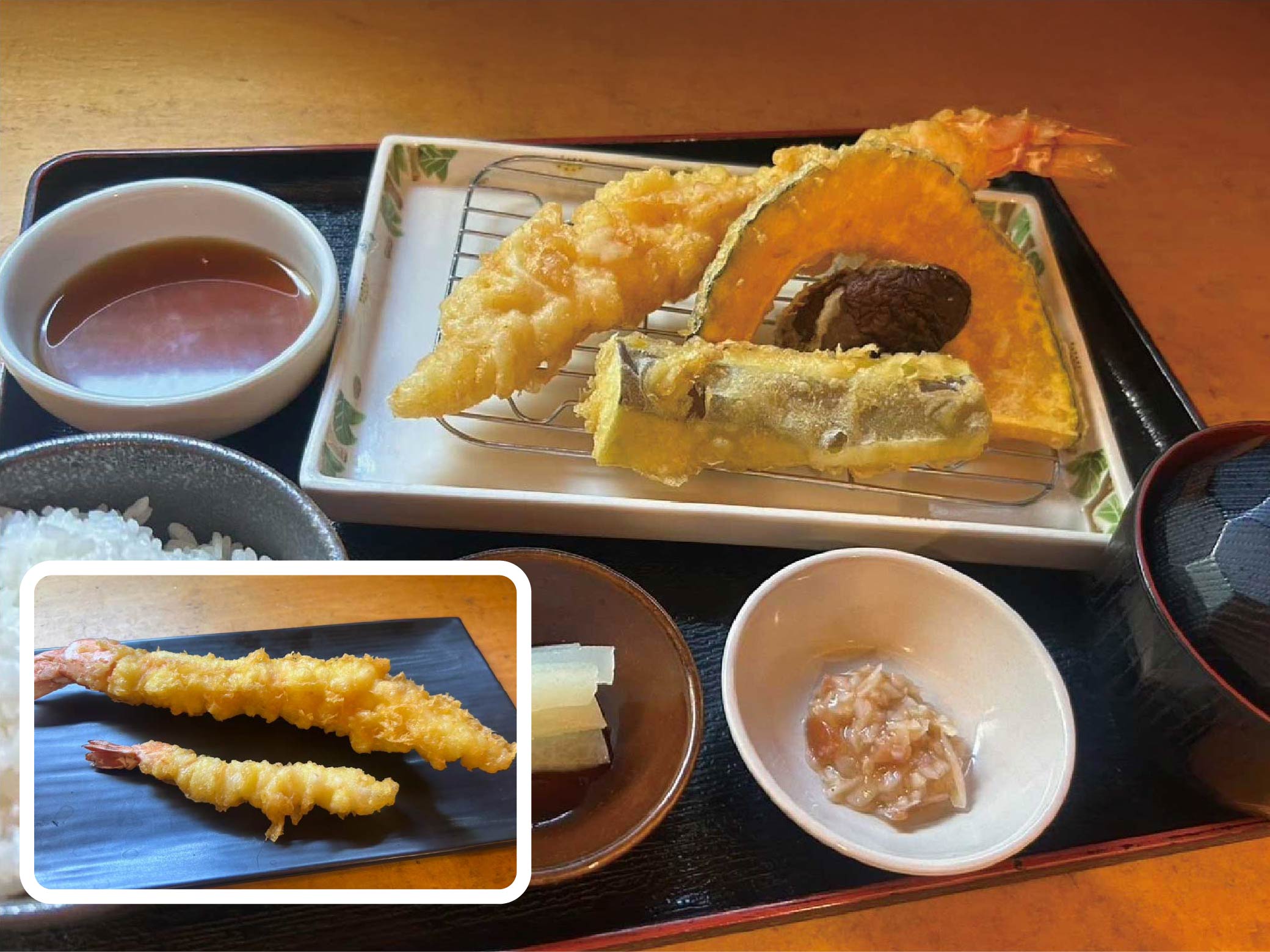 超特大大海老天定食